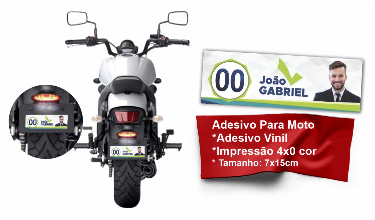 ADESIVOS - MOTO - ADESIVO P/ MOTO - Tamanho 15x7